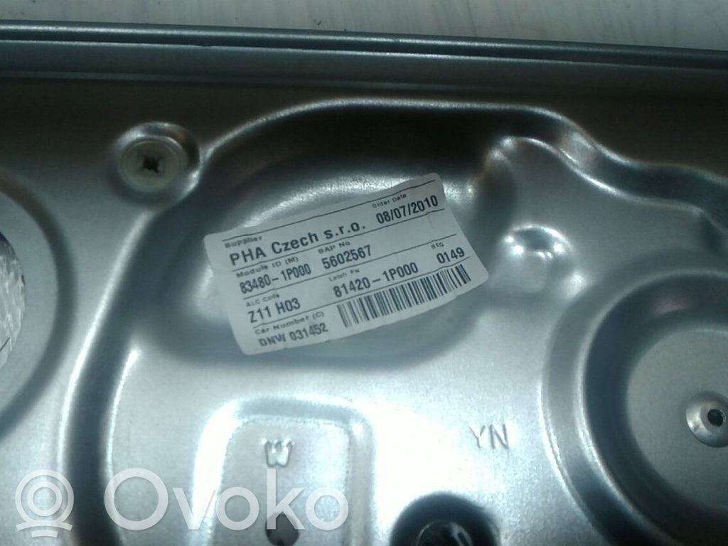 KIA Venga Elektryczny podnośnik szyby drzwi przednich 