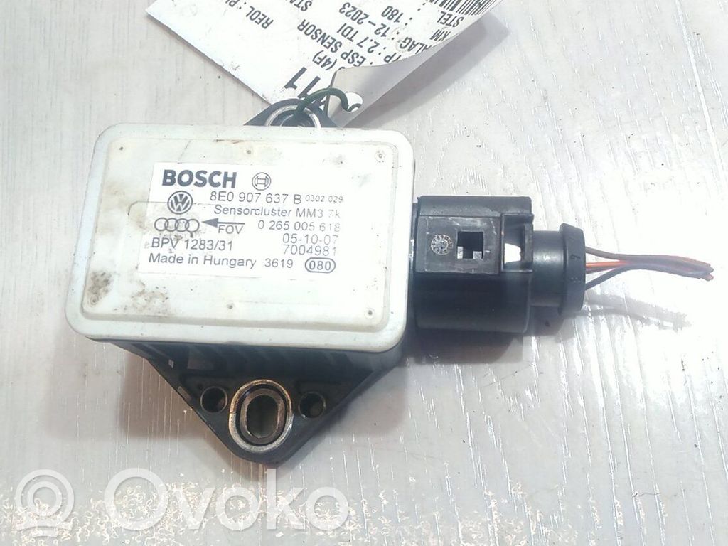 ESP Drehratensensor Querbeschleunigungssensor   8E0907637B
