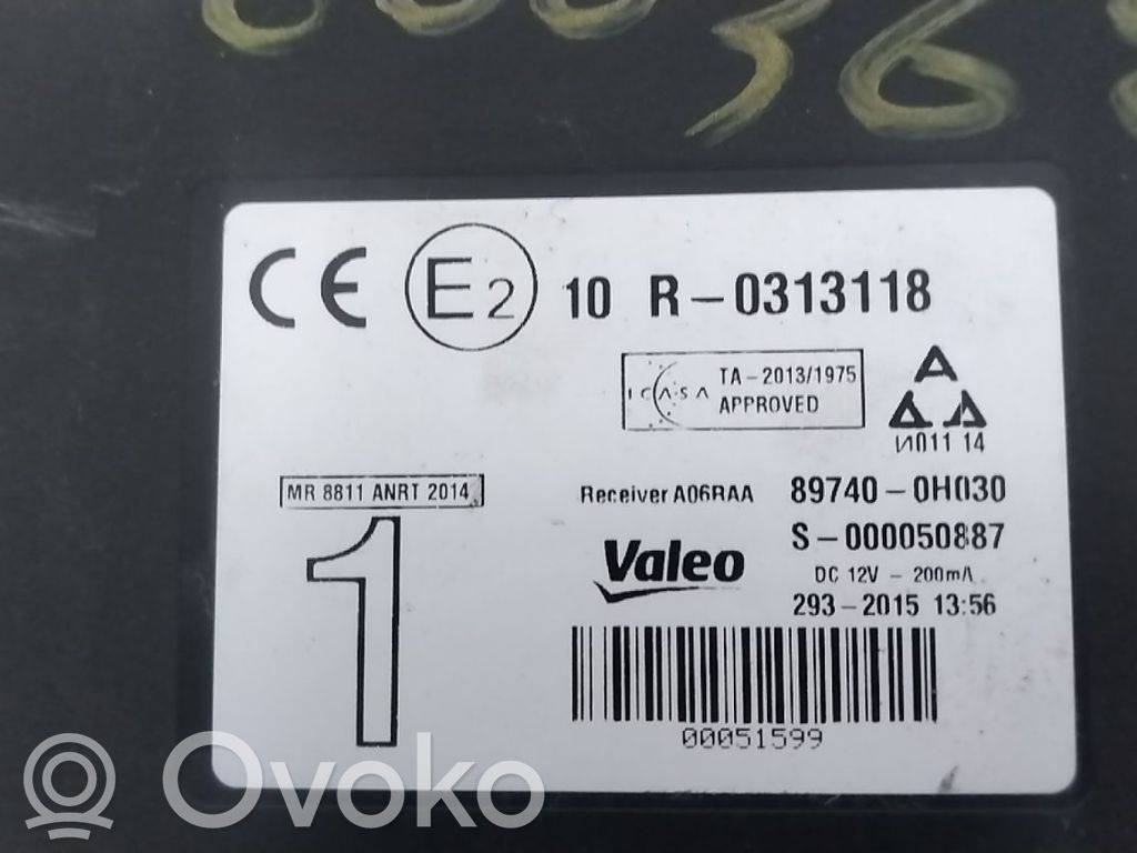 Toyota Aygo AB40 Ignition-blocking relay 
