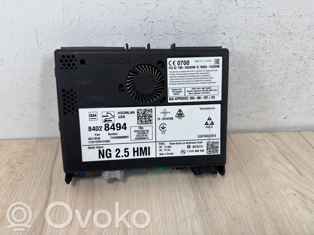 Opel Astra K GPS navigation control unit/module 