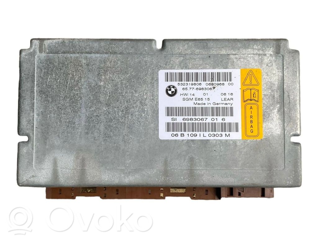 BMW 7 E65 E66 Unidad de control/módulo del Airbag 