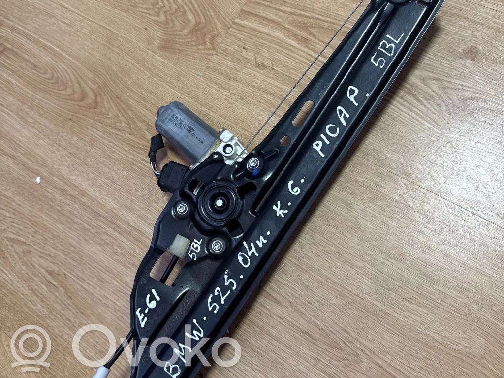 BMW 5 E60 E61 Rear door window regulator with motor 
