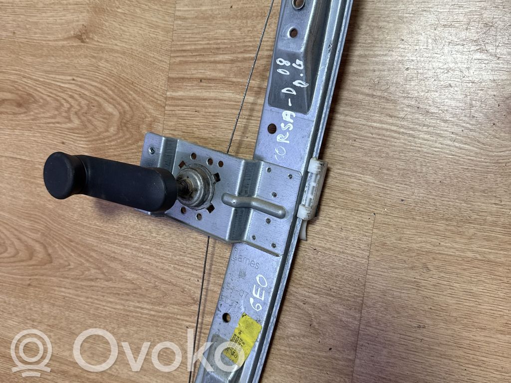 Opel Corsa D Rear door manual window regulator 