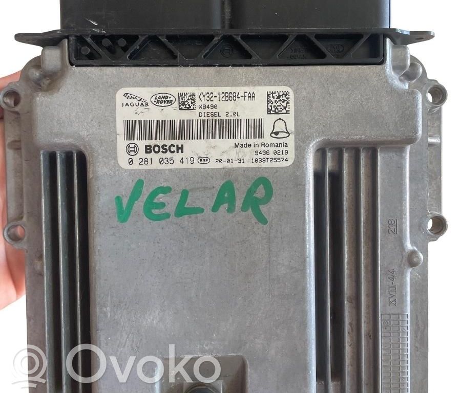 Land Rover Range Rover Velar Unité de commande, module ECU de moteur 