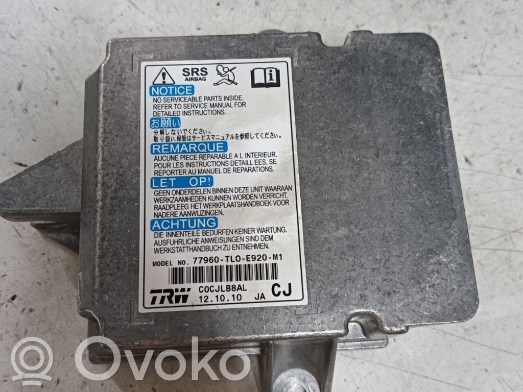 Airbag control unit/module   77960TL0E920M1