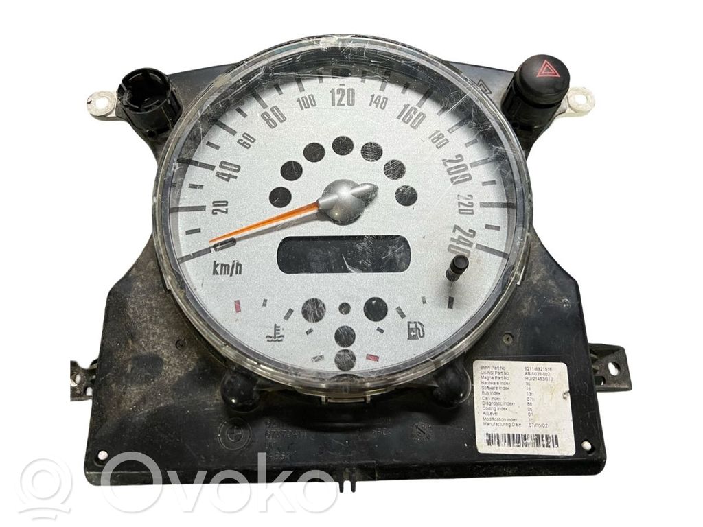 Mini One - Cooper R50 - 53 Vitezometru (grup de instrumente) 