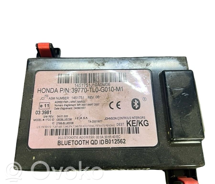 Bluetooth control unit module   39770TL0