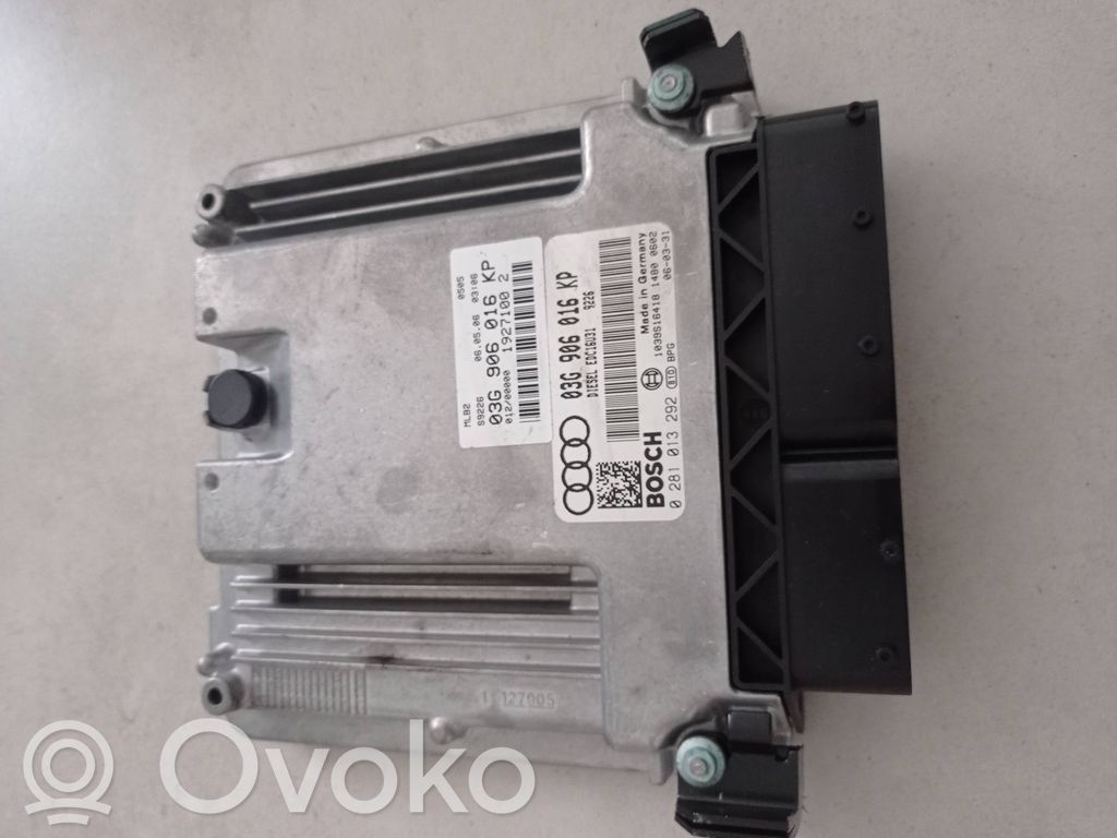 Engine control unit/module ECU   19271002,1039S16418,03G906016KP