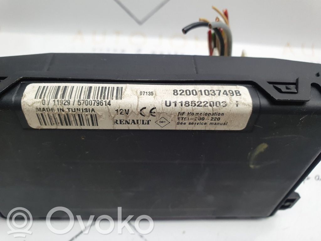 Immobilizer control unit/module   U118522003,8200103749B