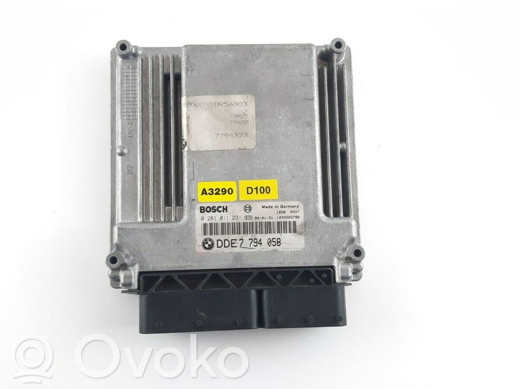 BMW 7 E65 E66 Engine control unit/module 