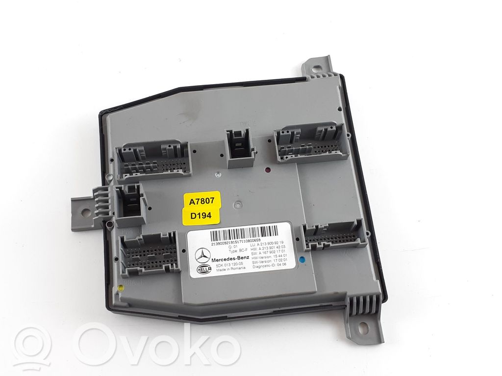 Mercedes-Benz E W213 SAM control unit 