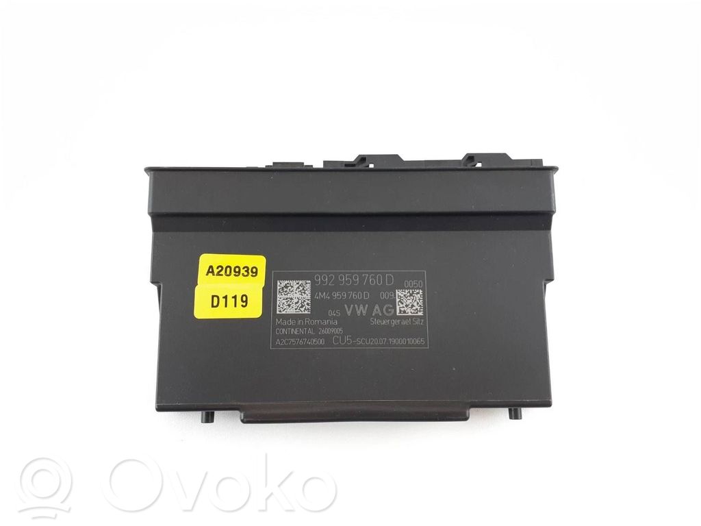 Porsche Cayenne (9Y0 9Y3) Seat control module 