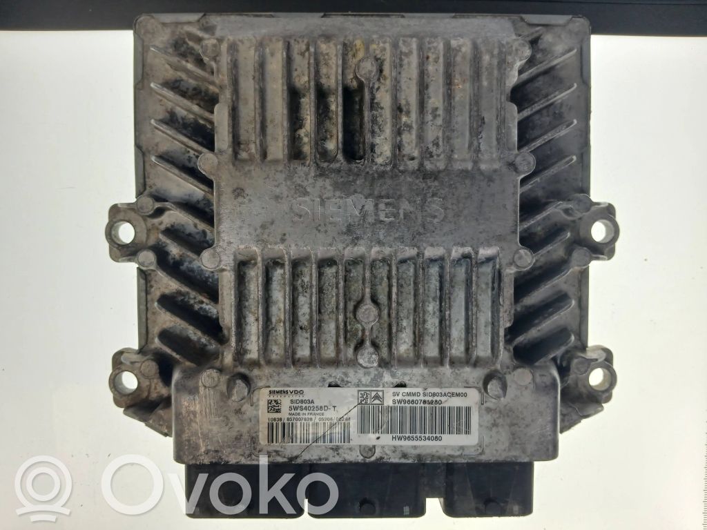 Engine control unit/module   9660781280,5WS40258DT,9655534080