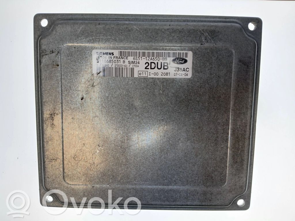 Engine control unit/module   6S5112A650BB,S118685031B,2DUB