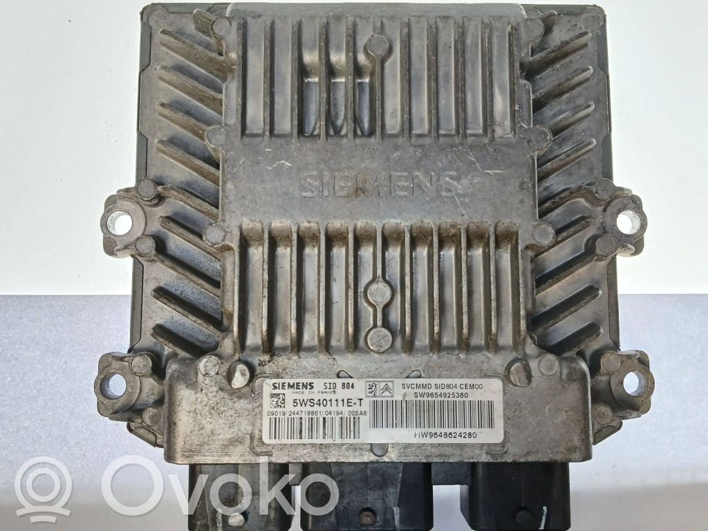 Engine control unit/module   99654925380,5WS40111ET,9648624280
