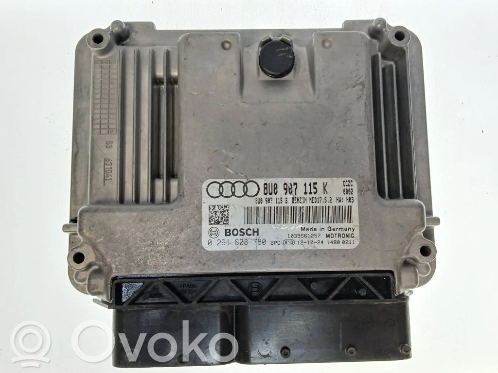 Engine control unit/module   8U0907115K,8U0907115B,0261S08780