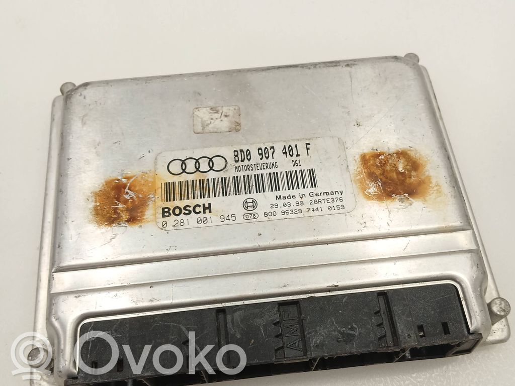 Engine control unit/module   8D0907401F,0281001945,28RTE376