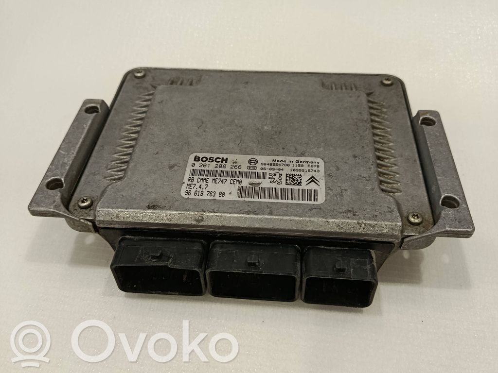 Engine control unit/module   0261208266,9661976380,9648554780