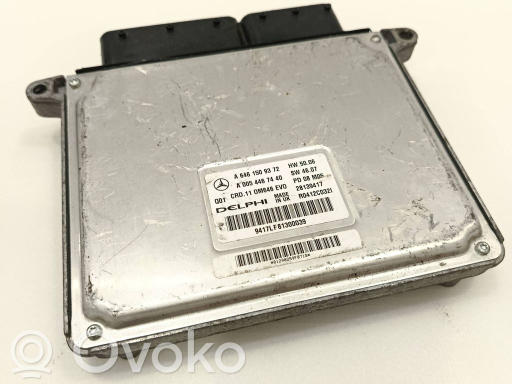 Mercedes-Benz C W204 Unitate/modul de control motor 