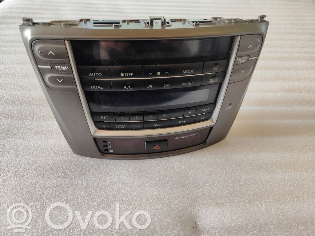 Lexus IS 220D-250-350 Gaisa kondicioniera / klimata kontroles / salona apsildes vadības bloks (salonā) 