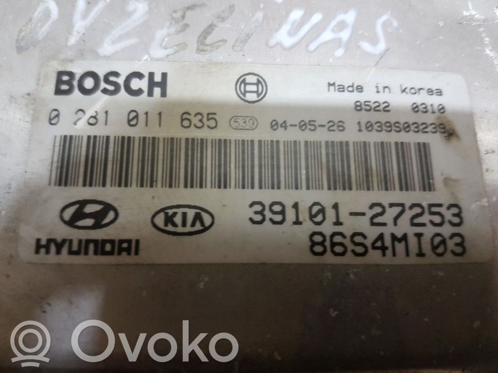 Engine control unit/module   3910127253,86S4MI03,0281011635