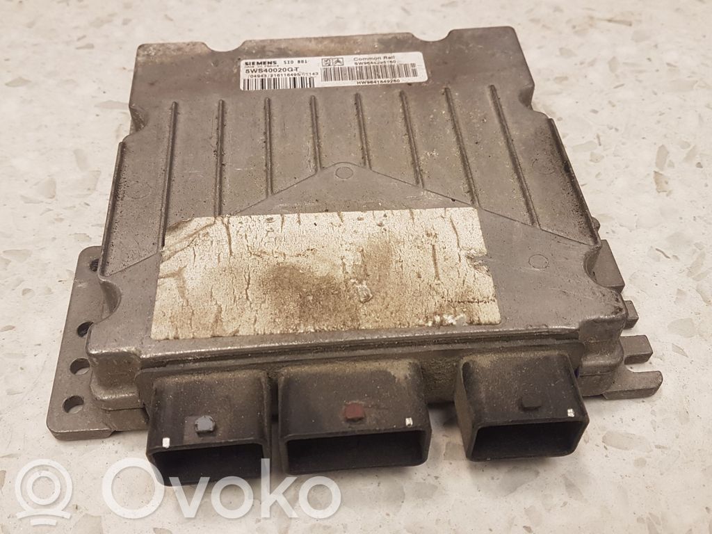 Engine control unit/module   5WS40020GT,SW9644895180
