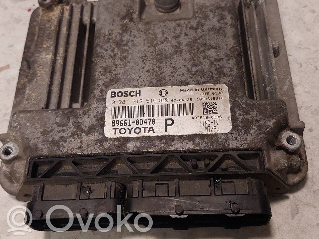 Toyota Yaris Engine control unit/module 