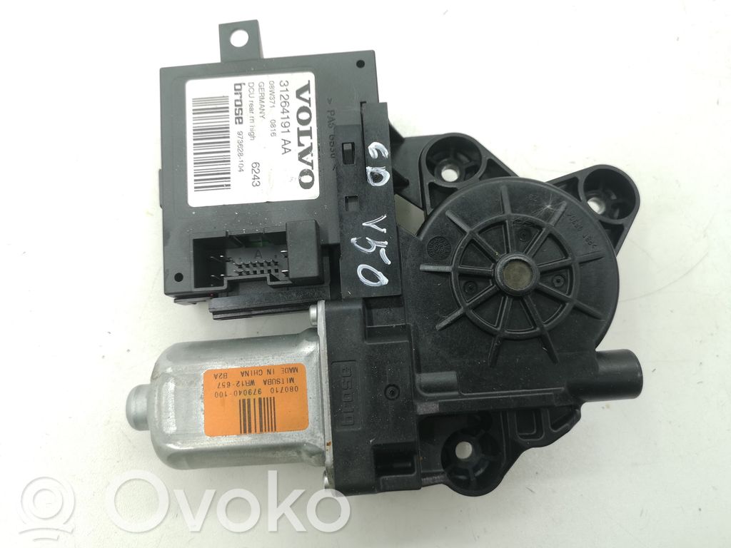 Volvo V50 Rear door window regulator motor 