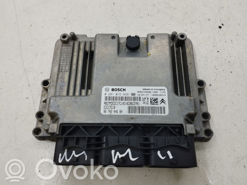 Engine control unit/module   9674244680,0281015848,1039S39314