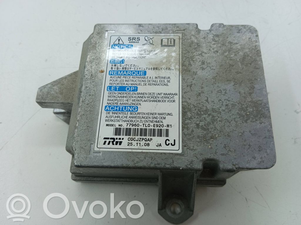 Honda Accord Airbag control unit/module 