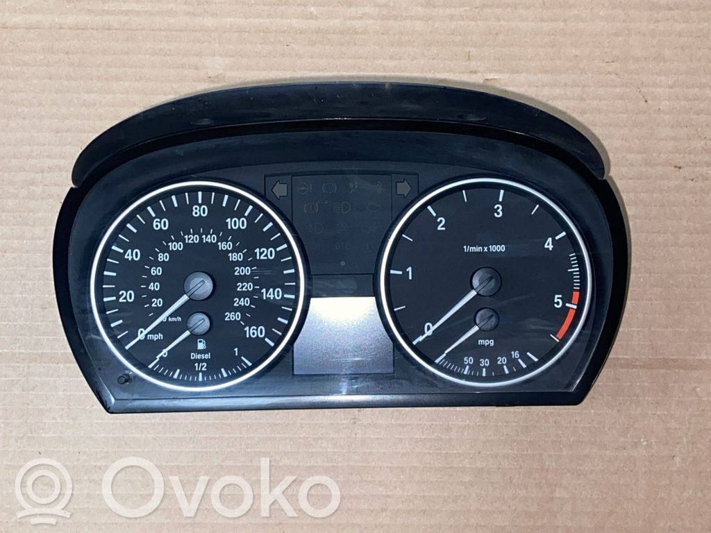 BMW 3 E90 E91 Spidometrs (instrumentu panelī) 
