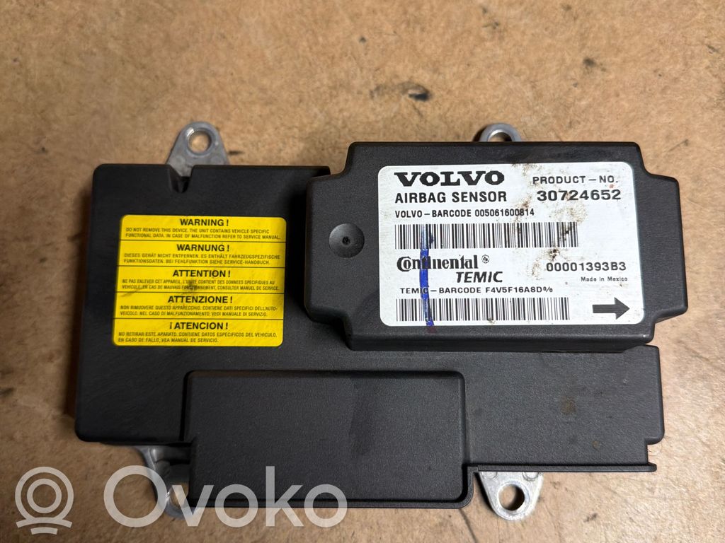 Unidad de control/módulo del Airbag   30724652,00001393B3,005061600814