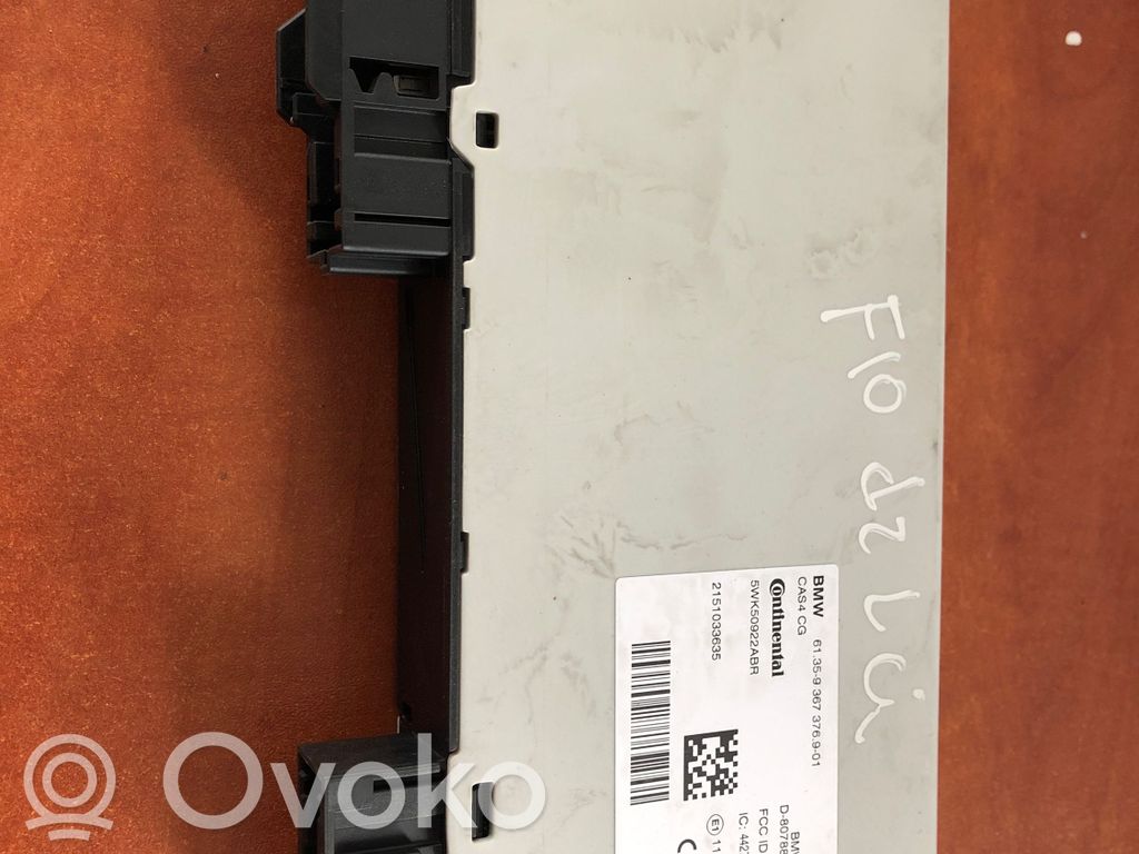 BMW 5 F10 F11 Unitate/modul de comandă CAS 