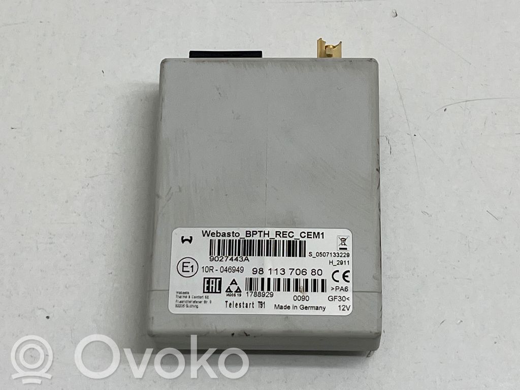 Citroen C5 Aircross Auxiliary heating control unit/module 