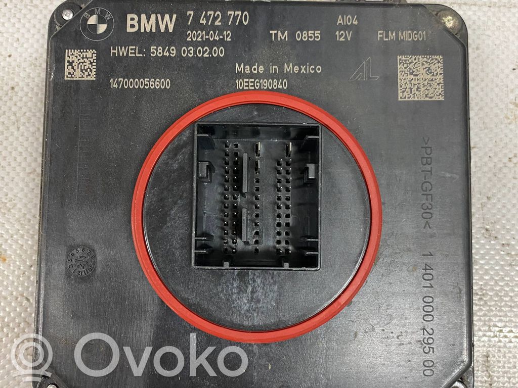 BMW X3 G01 Módulo de control de balasto LED 