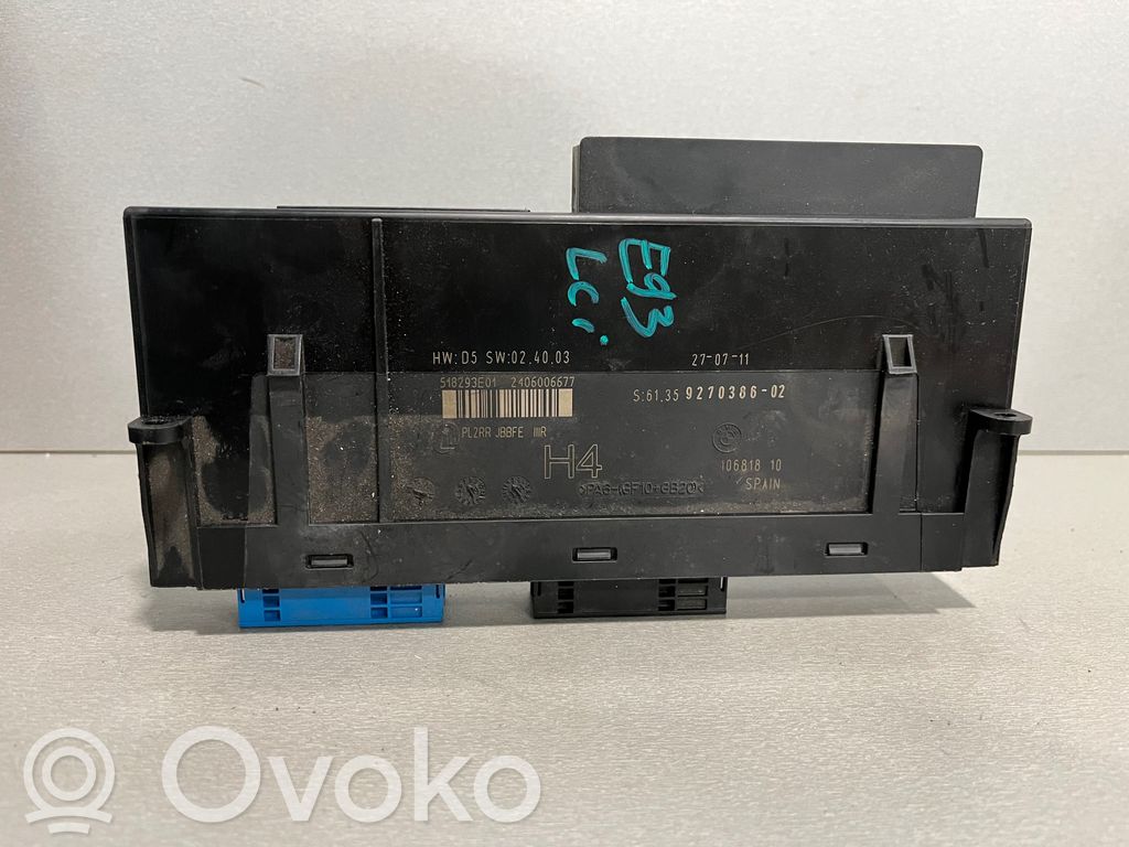 BMW 3 E92 E93 Module confort 