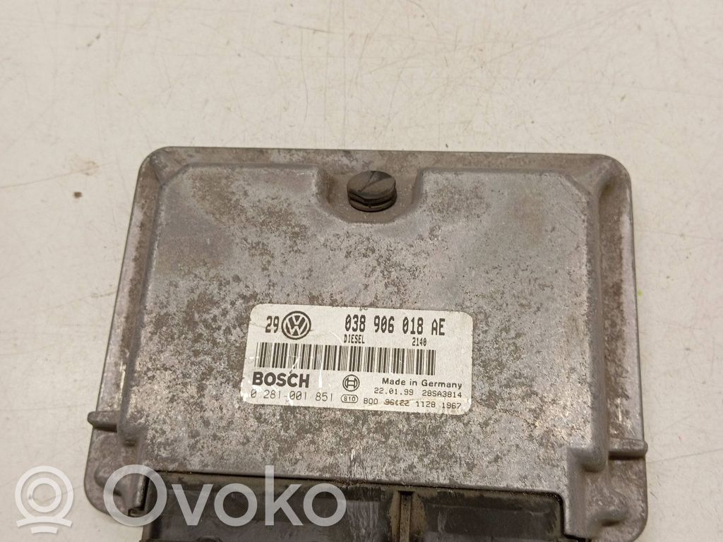 Engine control unit/module   038906018AE,28SA3814,0281001851