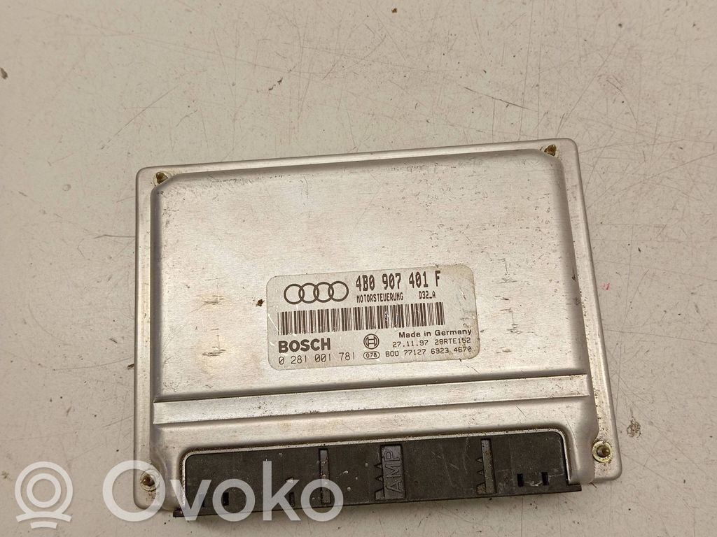 Engine control unit/module   4B0907401F,28RTE152,0281001781
