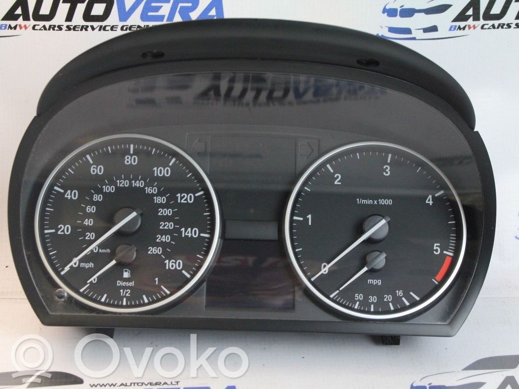 BMW 3 E90 E91 Spidometrs (instrumentu panelī) 