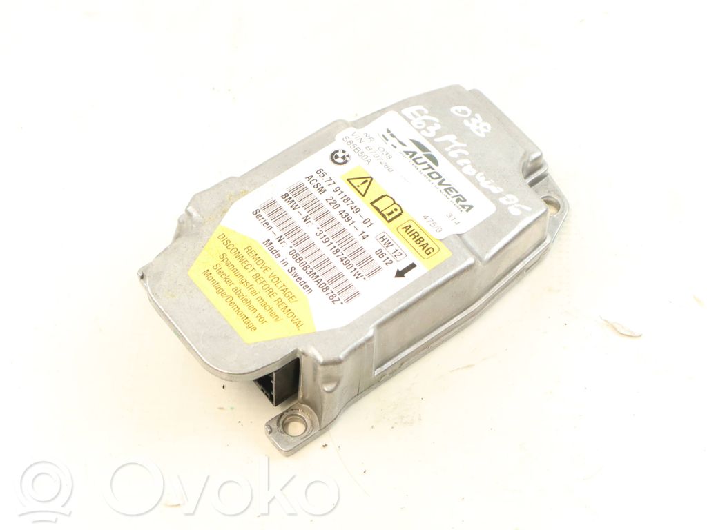 Airbag control unit/module   9118749,65779118749