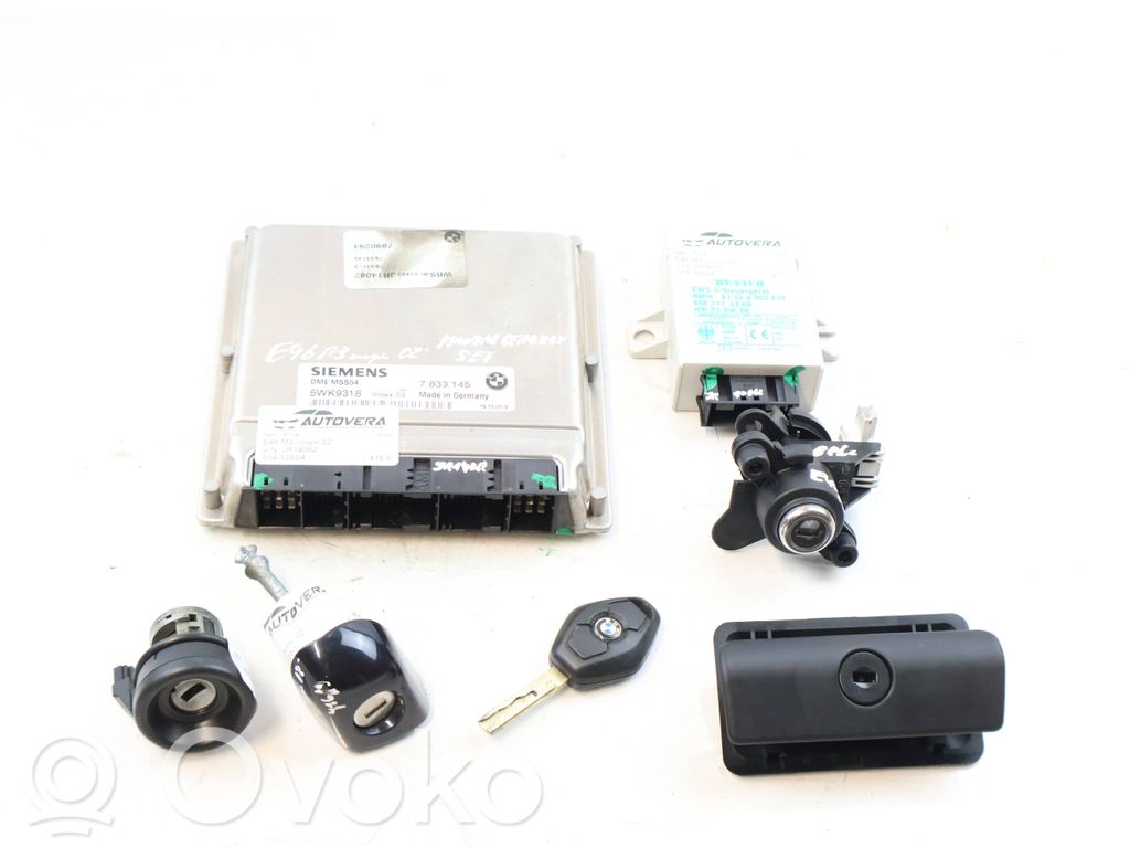 BMW 3 E46 Juego de cerradura y set ECU del motor 