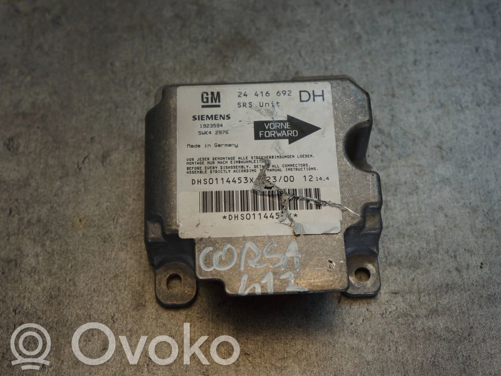 Opel Corsa B Unidad de control/módulo del Airbag 