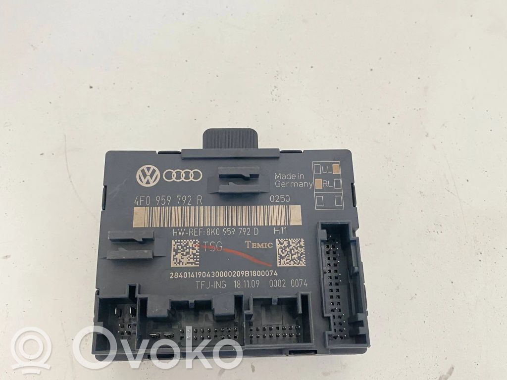 Unité de commande module de porte   4F0959792R,8K0959792D