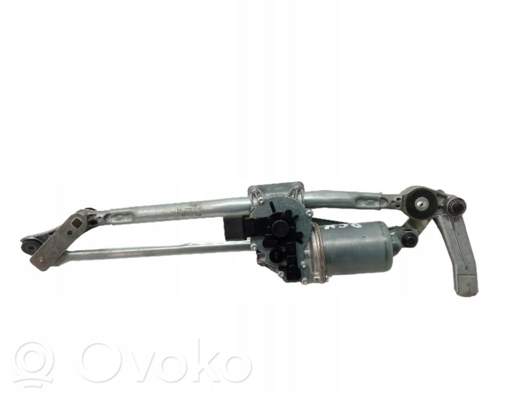 Front wiper linkage and motor