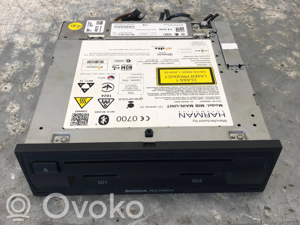 Skoda Octavia Mk3 (5E) CD/DVD player unitate navigație 