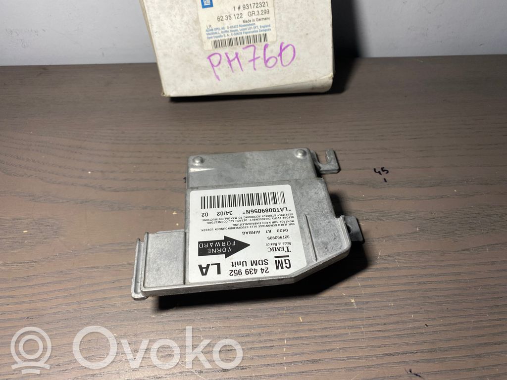 Sterownik / Moduł Airbag   93172321,9196362,24439952,9199174