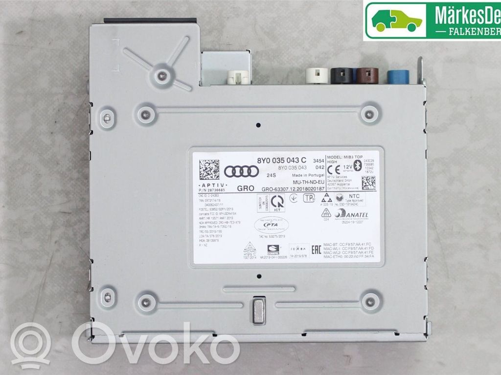 Panel / Radioodtwarzacz CD/DVD/GPS   8Y0035043CX,8Y0035043C,8Y0035043C