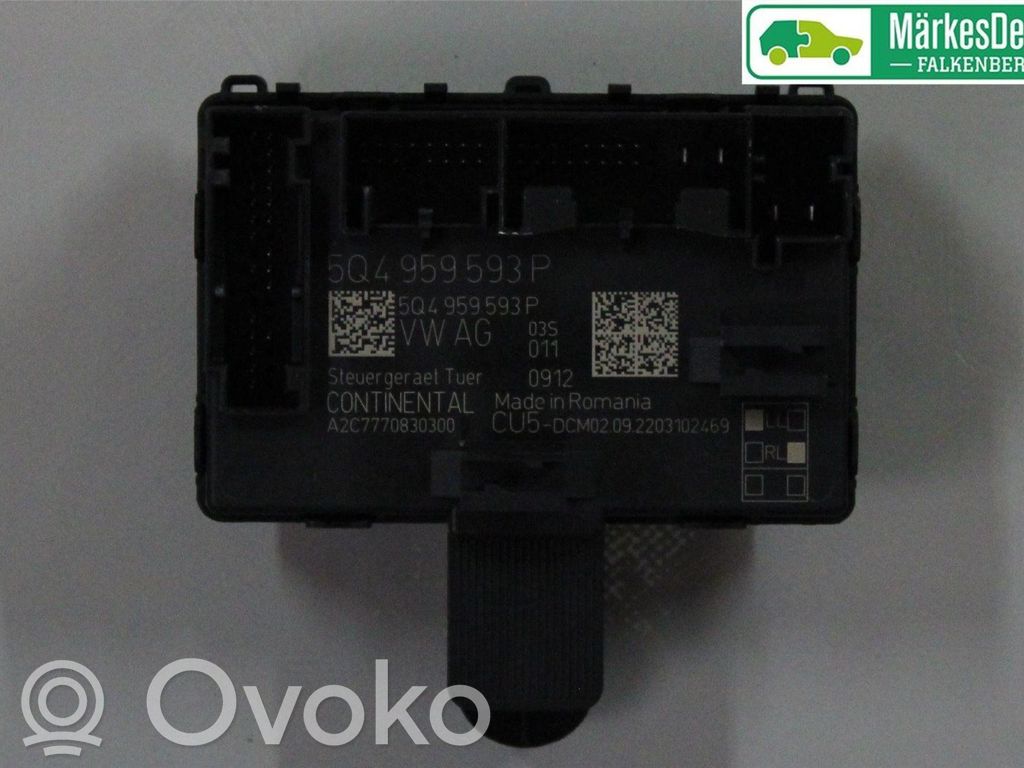 Unité de commande module de porte   5Q4959593P,5Q4959593P,5Q4959593P