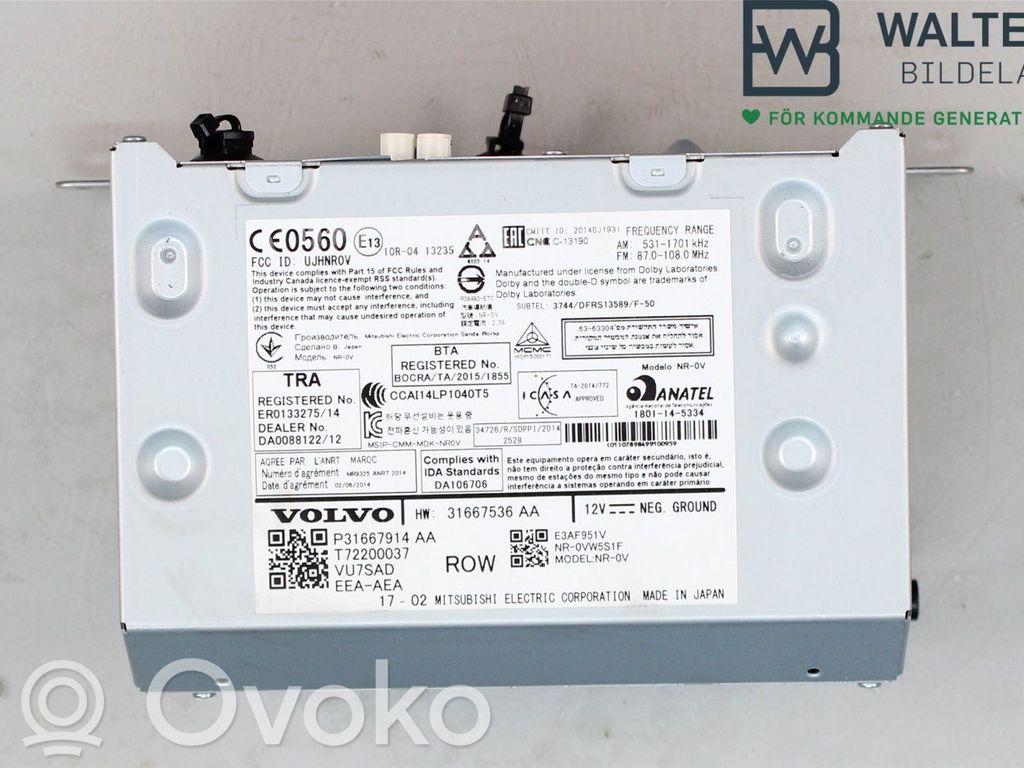 Volvo S90, V90 Radio/CD/DVD/GPS head unit 