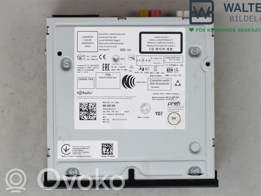Skoda Octavia Mk3 (5E) Unidad central de control multimedia 